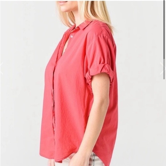 XIRENA Coral Short-Sleeve Poplin Shirt - Picture 2 of 10